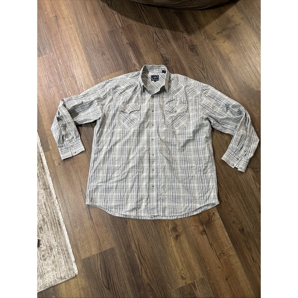 Roper Shirt Mens XXL Pearl Snap Western Button Up Long Sleeve Plaid